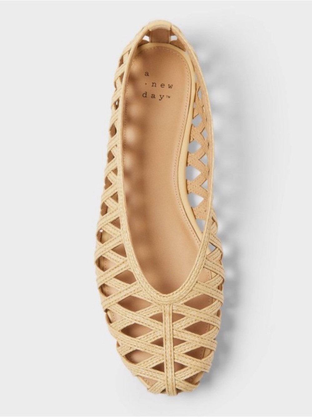 Women’s Pilar Flats Memory Foam Insole A New Day Natural Size 7 Shoes Ballet